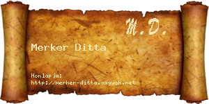 Merker Ditta névjegykártya